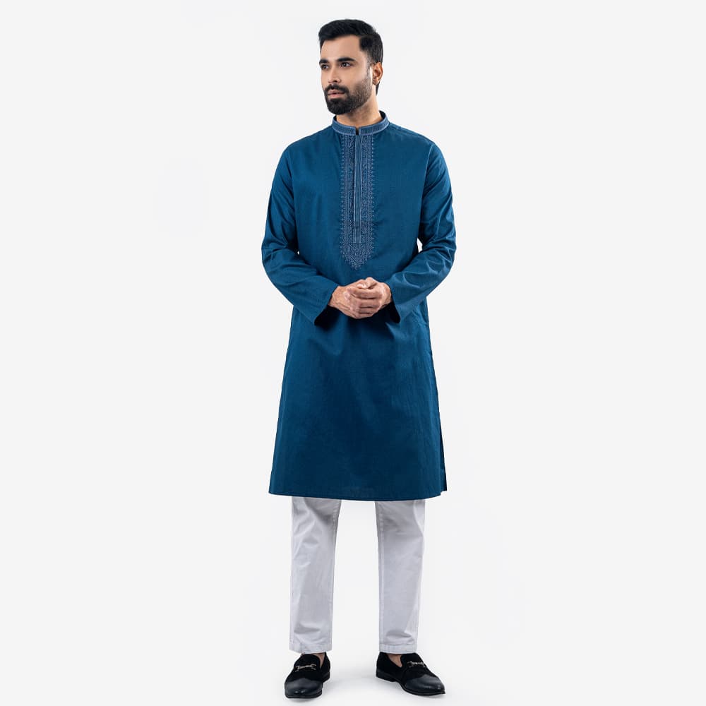 Lubnan Men’s Regular Fit Maroon Color Panjabi - LubnanBD
