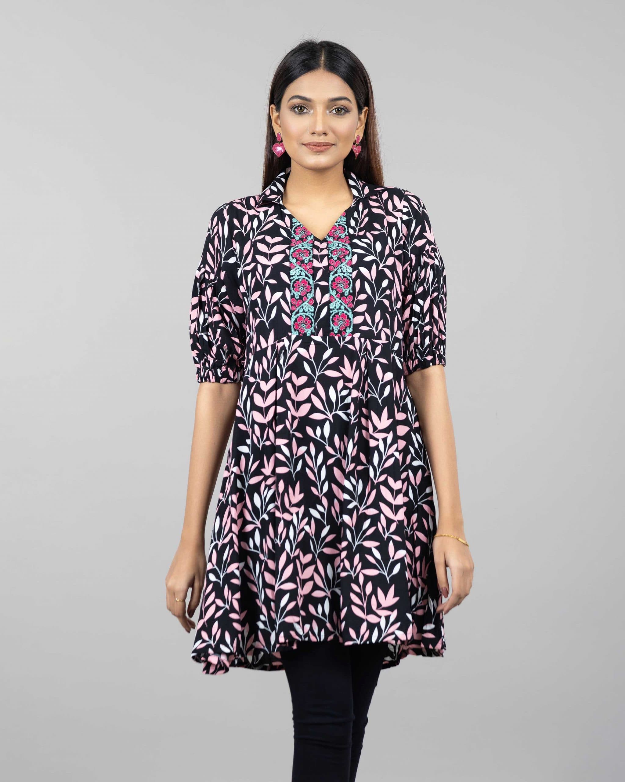 WOMENS WOVEN LONG TOPS
